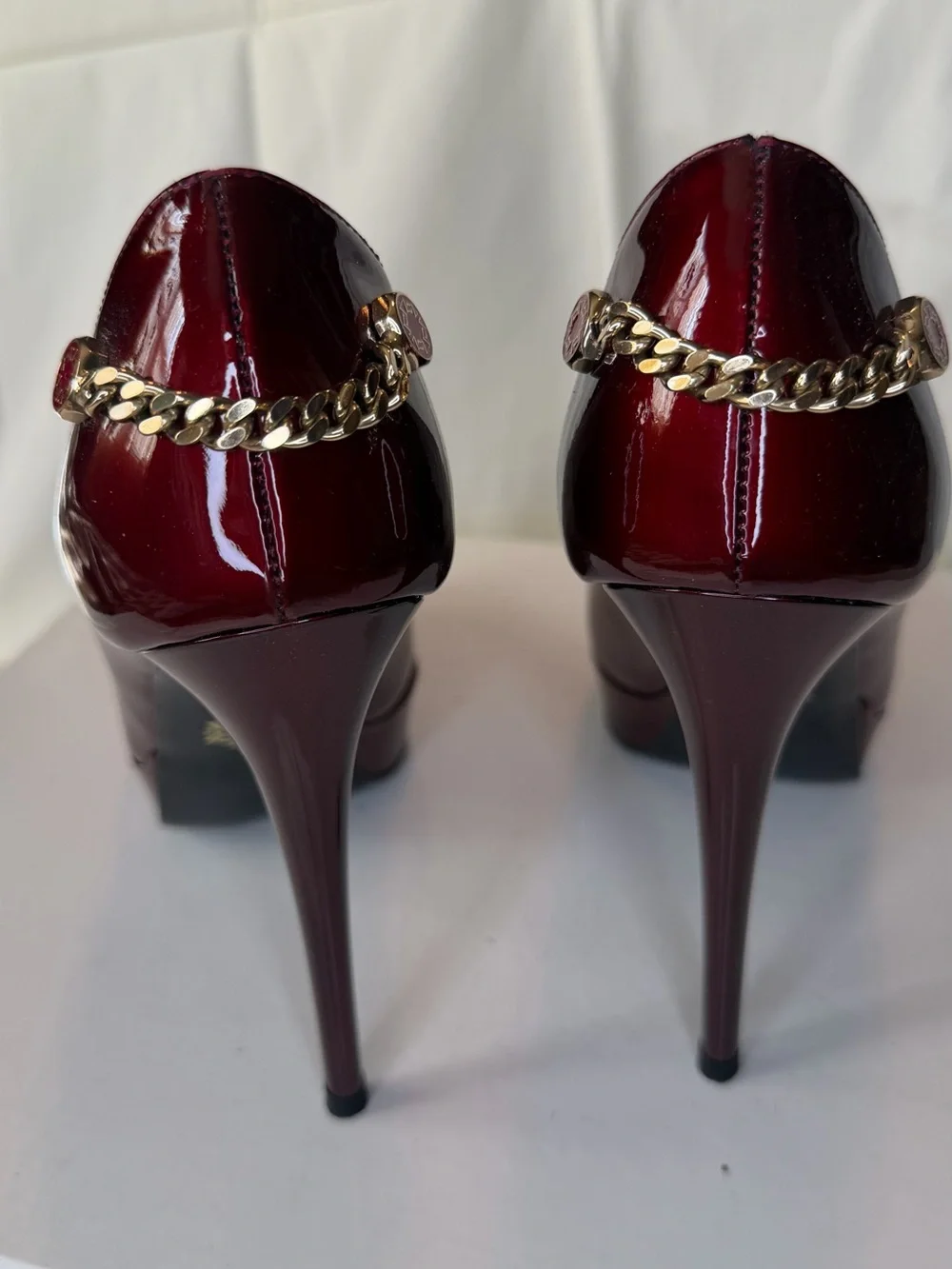 Women's Burgundy Patent Leather Pumps